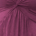 Women's V-Neck Sleeveless Solid Dress - Bust Knot Detail & Waist-Defining Summer Dress