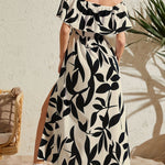 Women's Elegant One-shoulder Fashion Slit Dress - Stylish Flowy Maxi Dress For Vacation & Party
