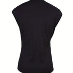 Women's Sleeveless Collar With Unique Design T-shirt Top