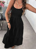 Women's Summer Sleeveless Tie-Bow Dress - Casual Beach Vacation Flowy Maxi Sundress