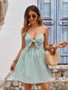 Women's Striped Printed Casual Vacation With Halter Dress